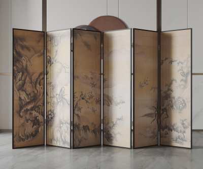 新中式屏风3D模型下载